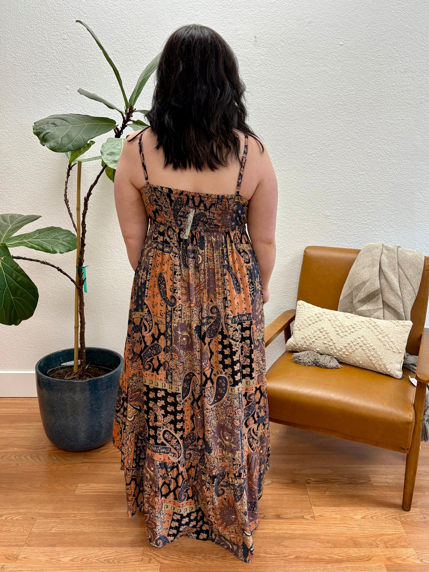 Black Hi Low Hem Maxi Dress