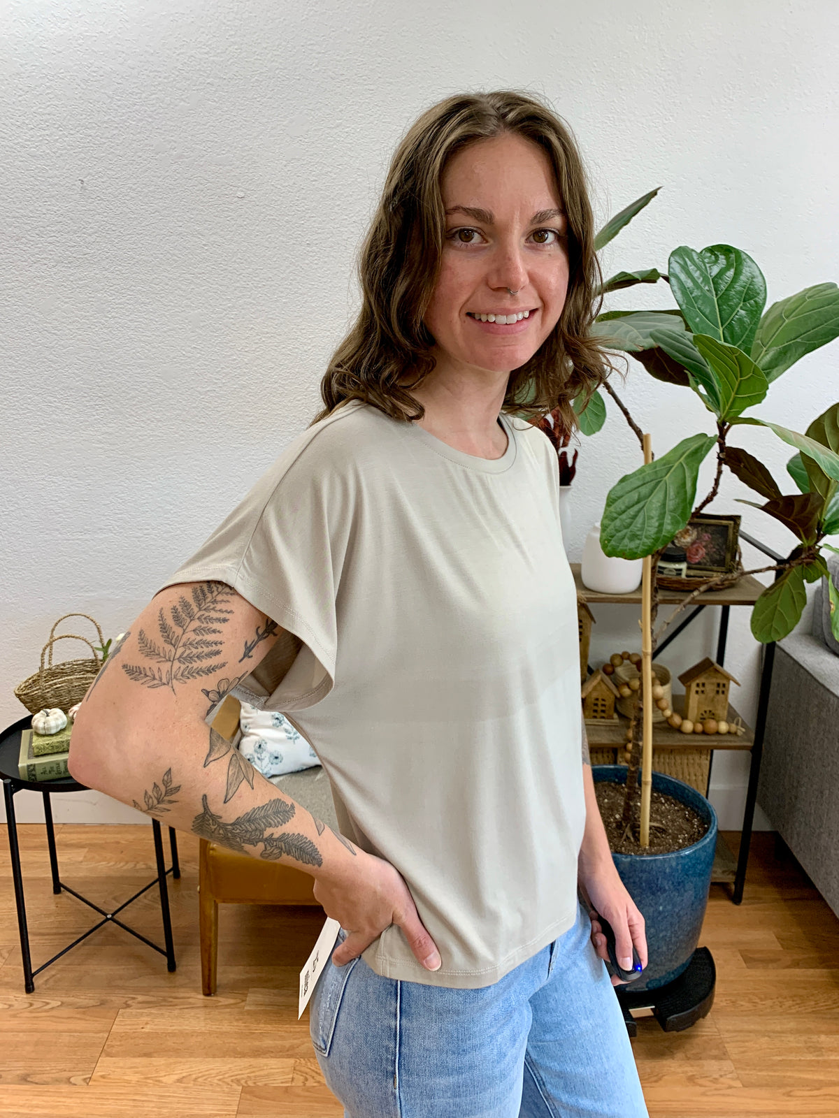 Fog Soft Dolman Tee