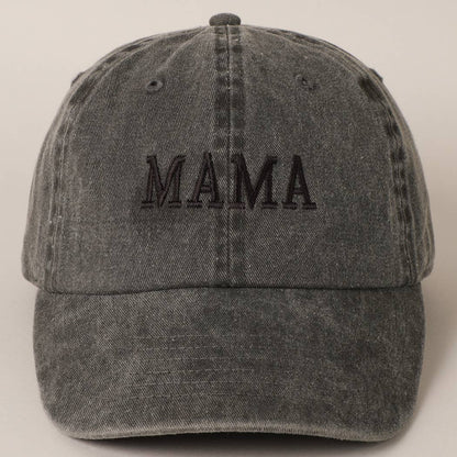 Black Mama Embroidered Cotton Baseball Cap