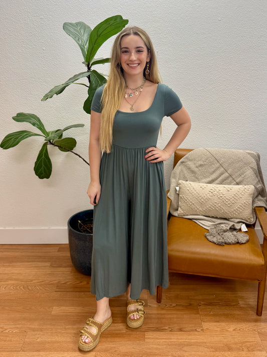 Ash Jade Double Layer Jumpsuit