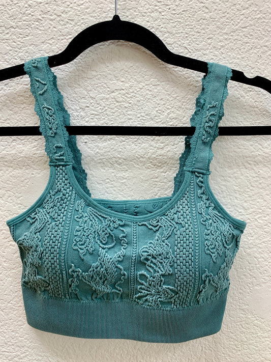 Teal Textured Bralette