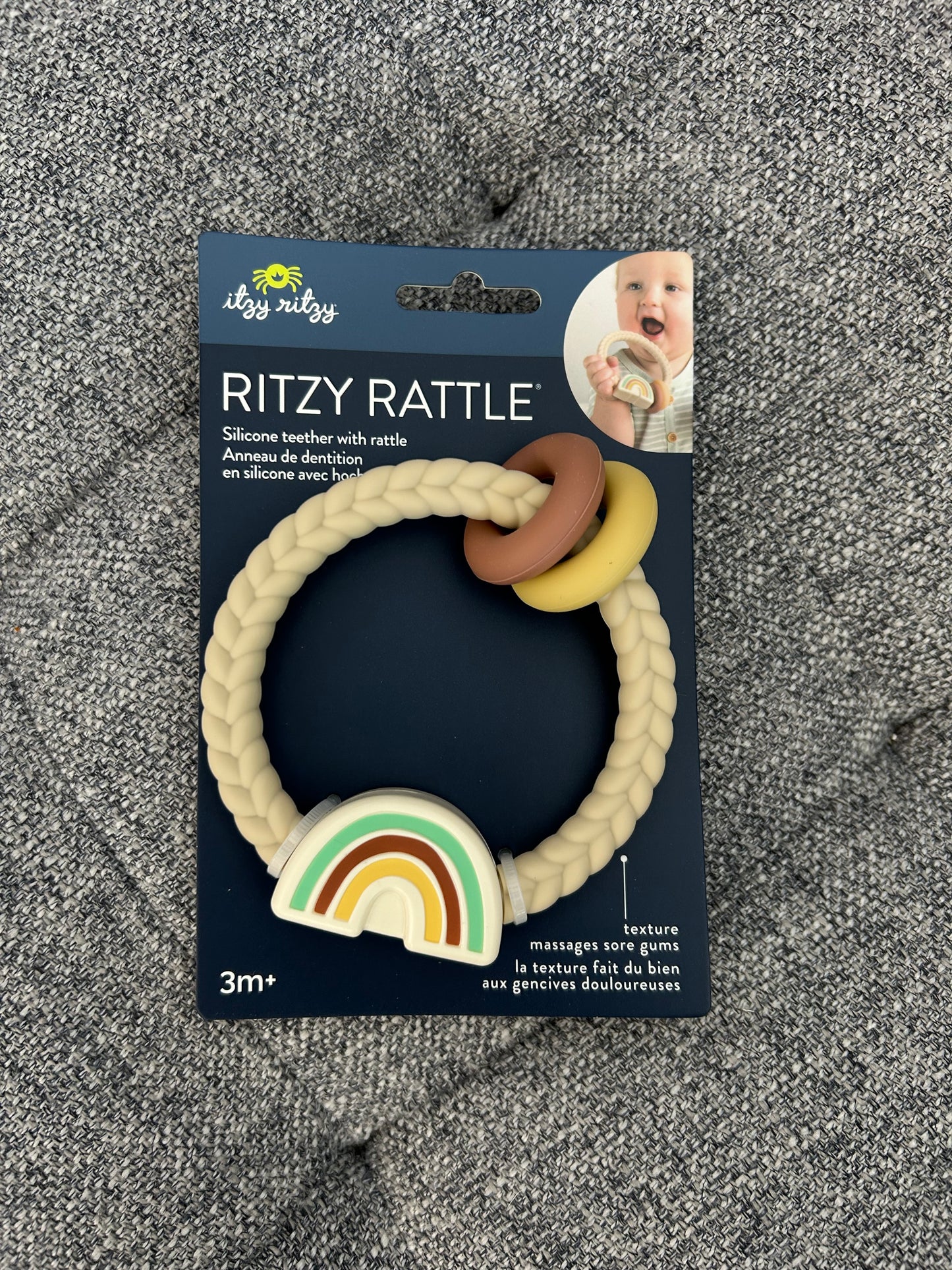 Neutral Rainbow Baby Teether Rattles