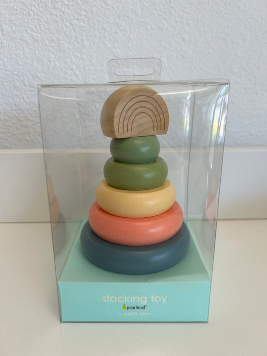 Wooden Stacking Rainbow Tower Toy