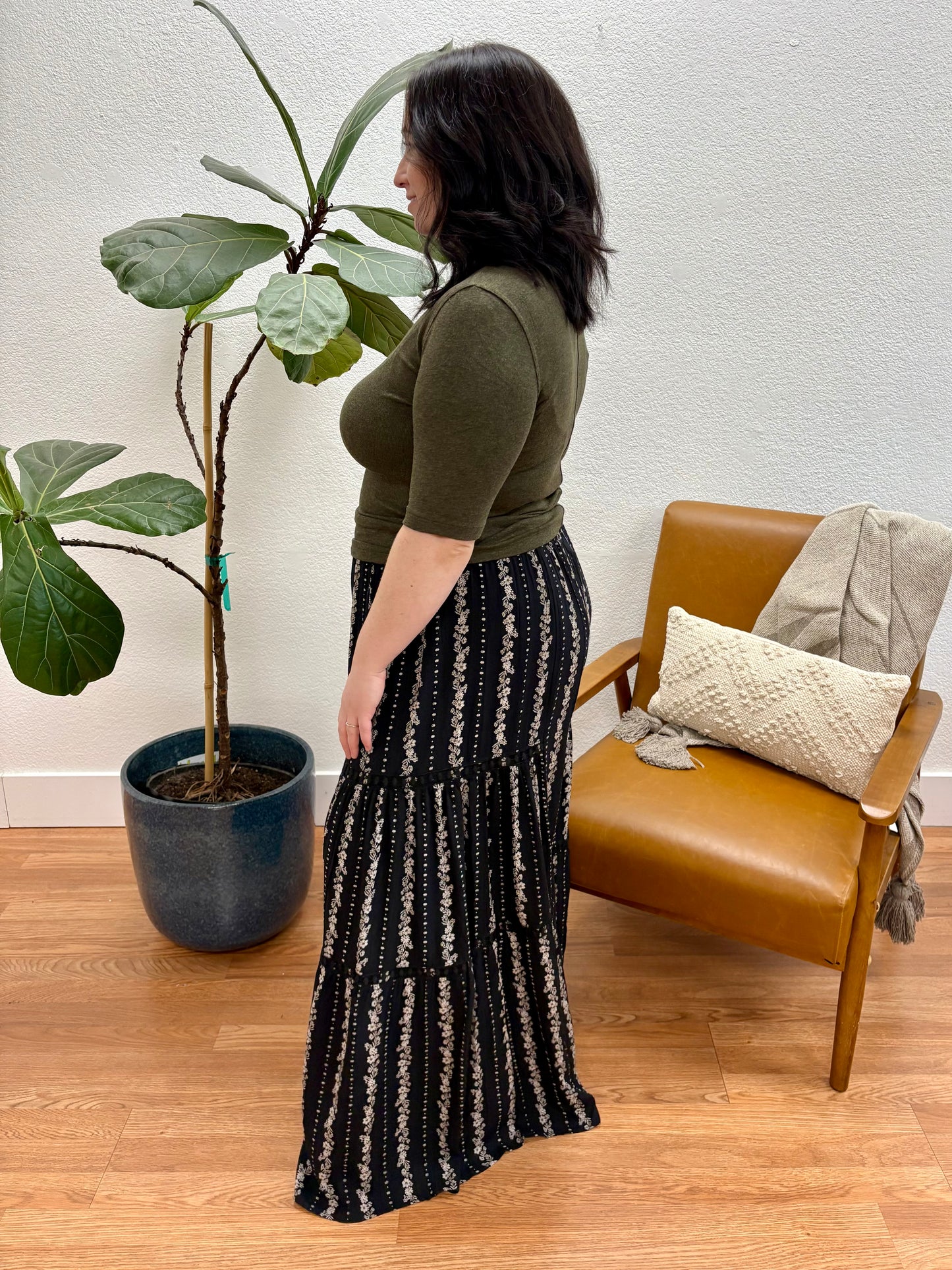 Forest Modal Ribbed Top