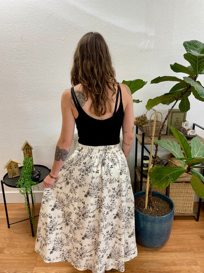 Black Toile Maxi Skirt