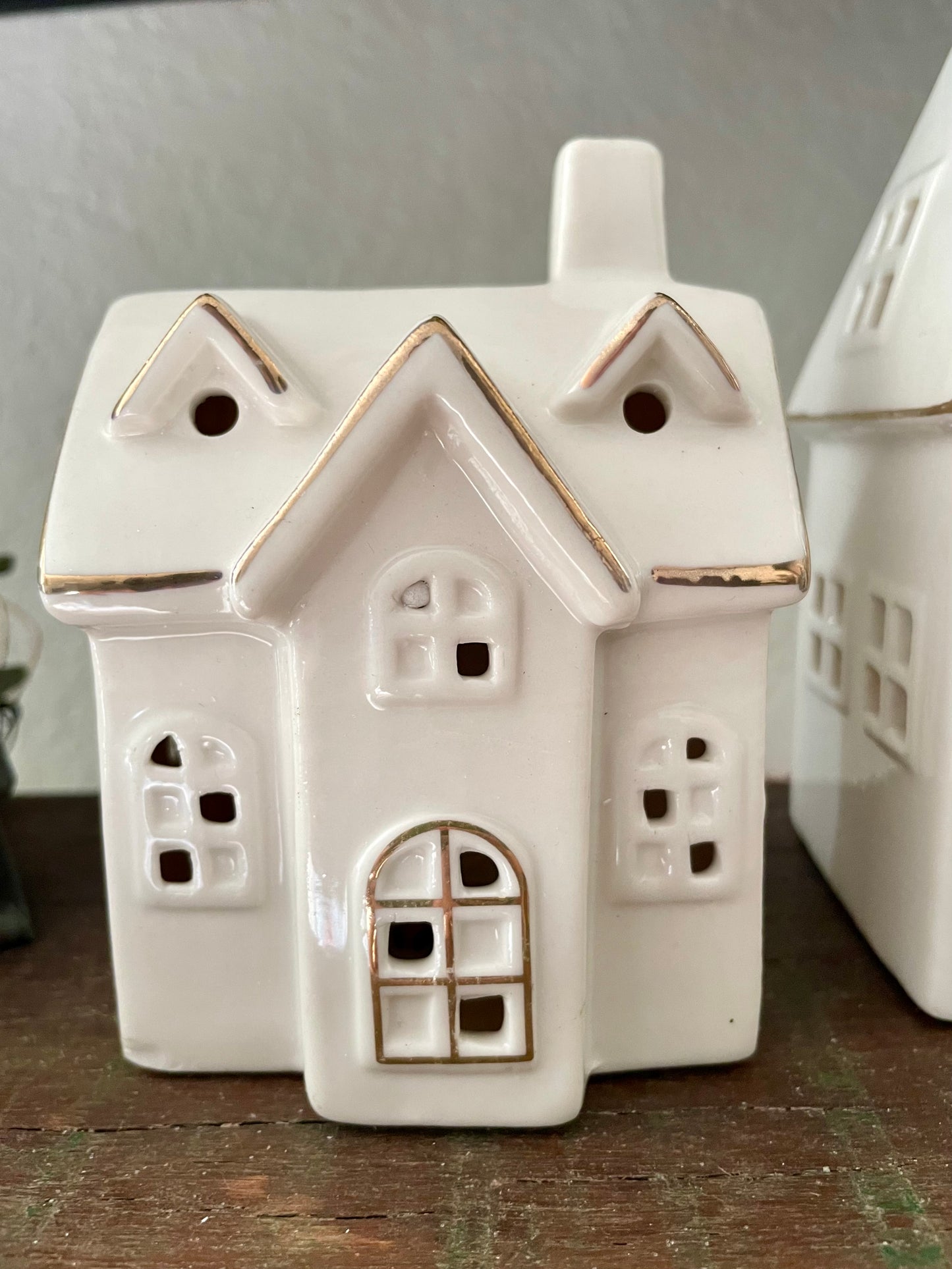 Light Up Electroplated Christmas Village Houses - Sold Separately