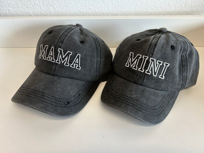 Grey Washed Mama/Mini Ball Caps