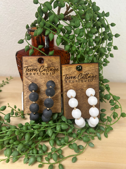 Acrylic Ball Hoop Earrings