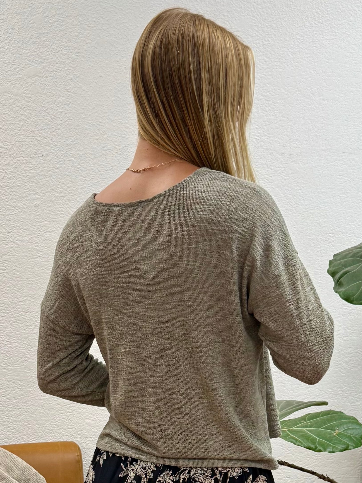 Olive Lightweight Sweater