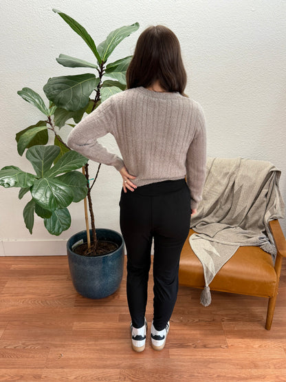 Black Stretch Cozy Pants