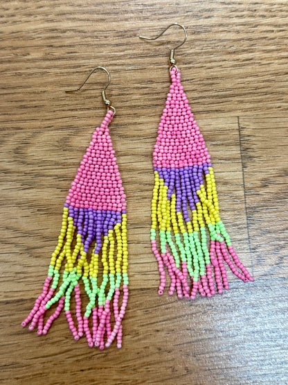 Beaded Mosaic Earrings