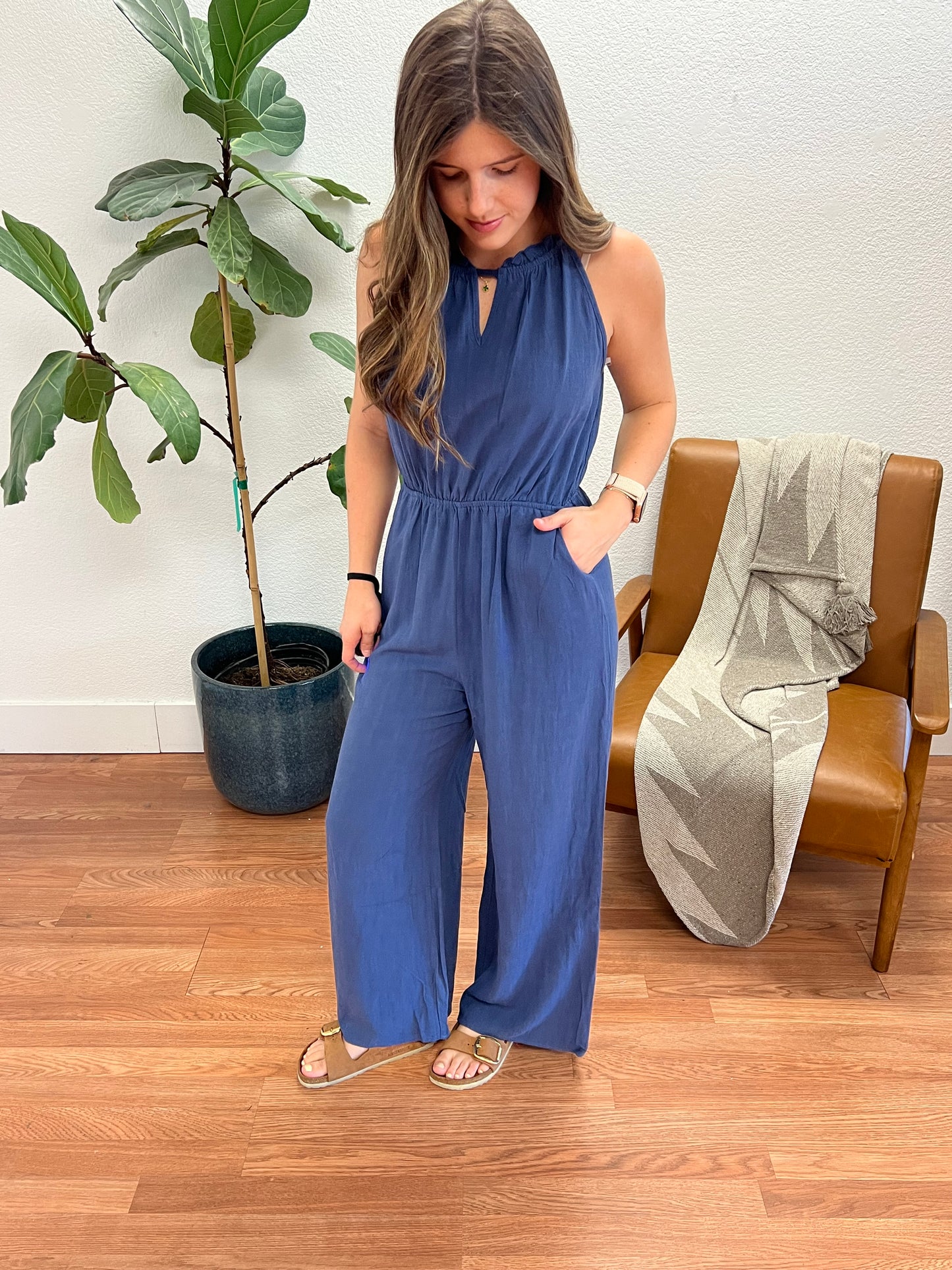 Navy Breeze Jumpsuit