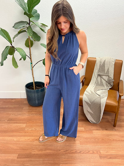 Navy Breeze Jumpsuit