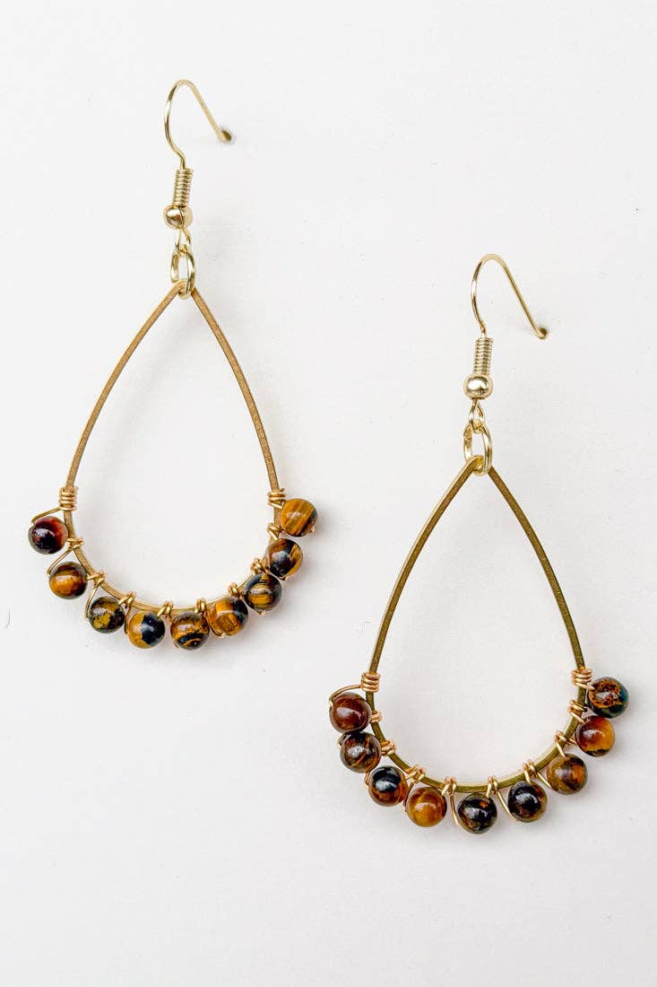 Missy Earrings: Red Jasper - Terra Cottage