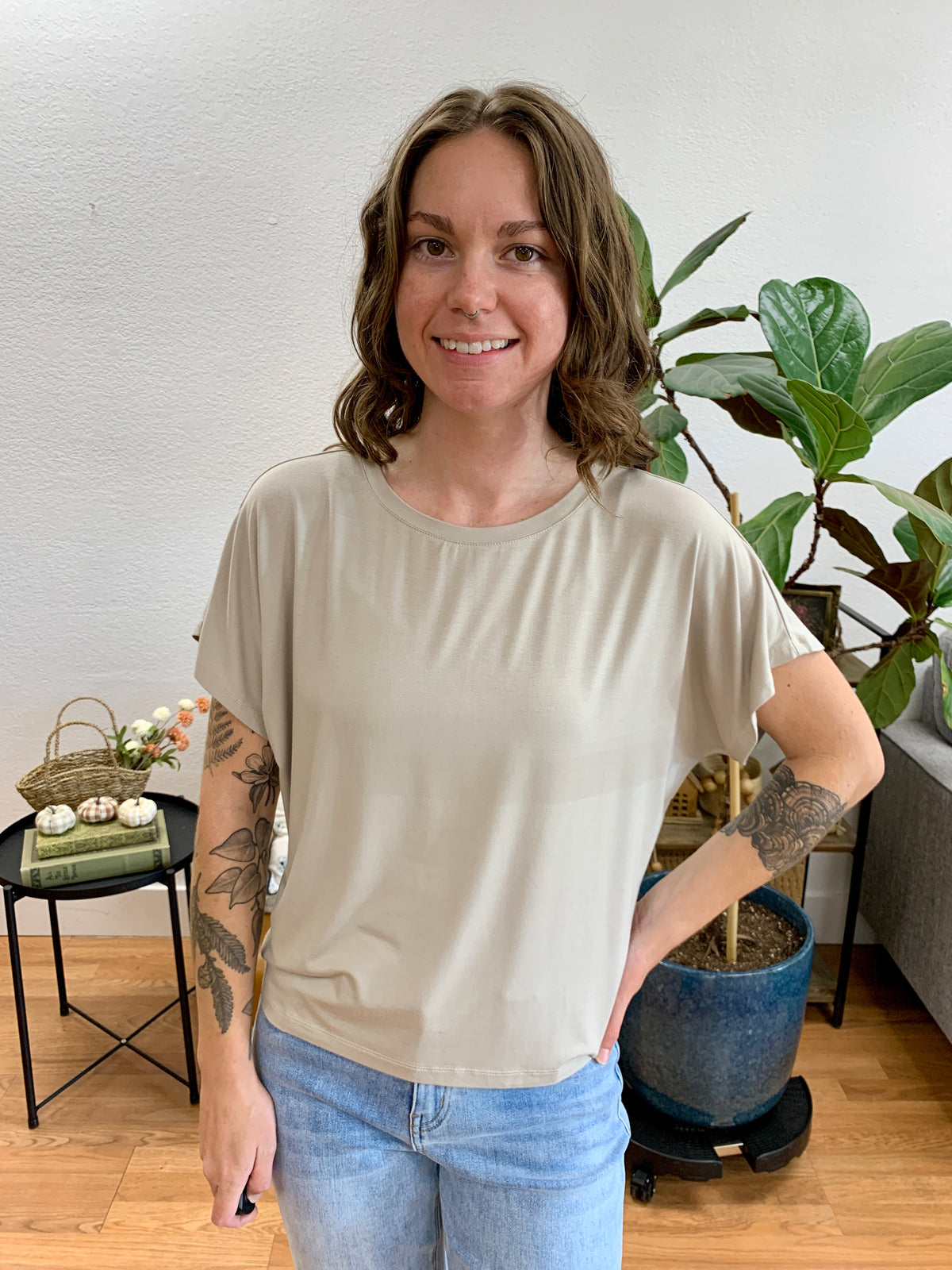 Fog Soft Dolman Tee