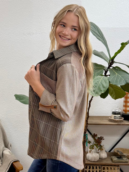 Mocha Mix Plaid Jacket