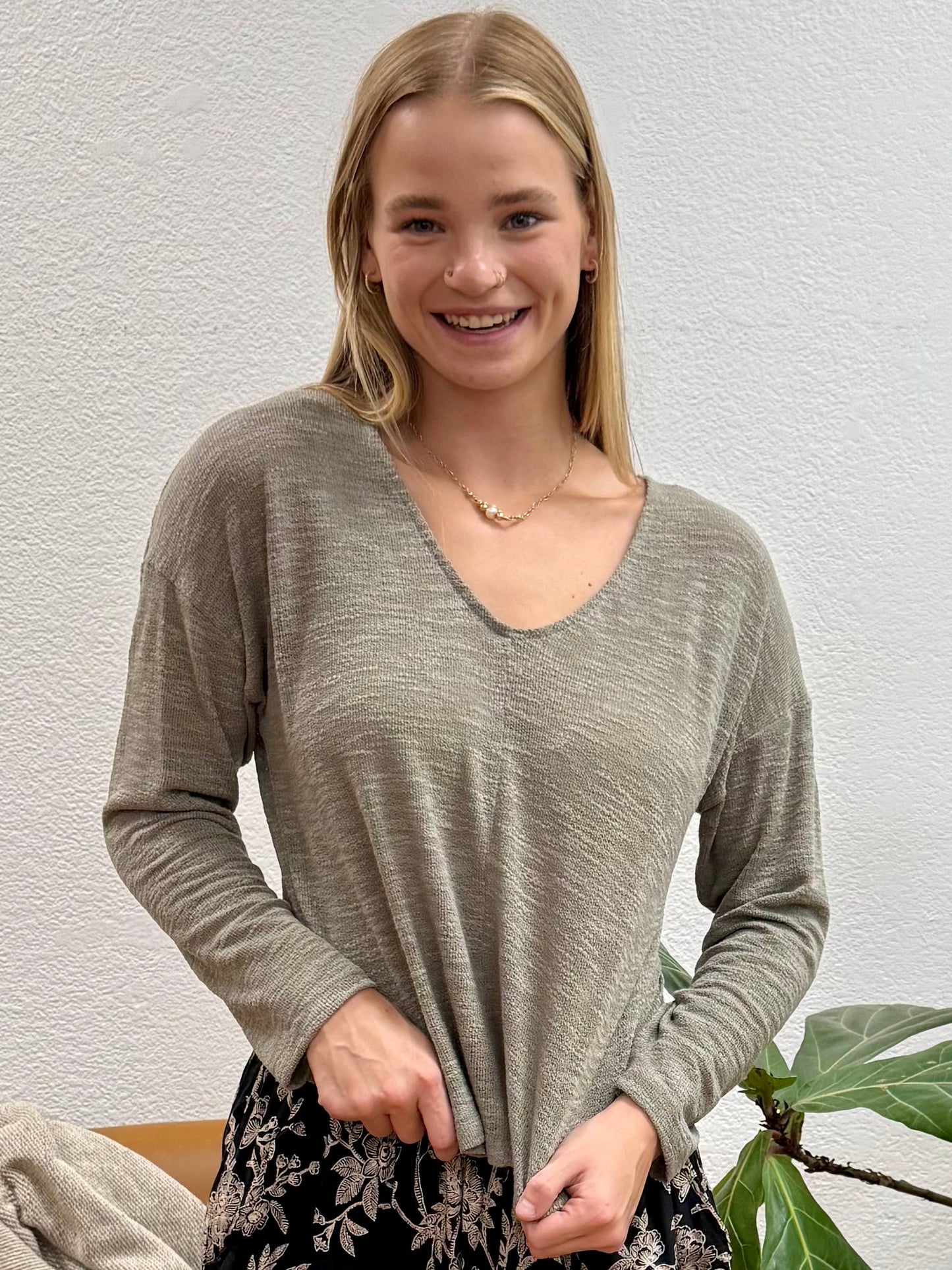 Olive Lightweight Sweater