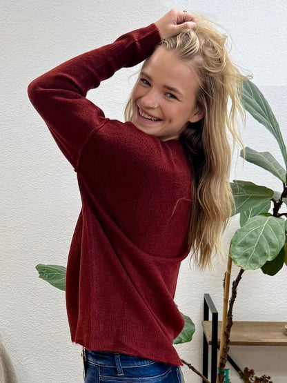 Burgundy Crewneck Sweater
