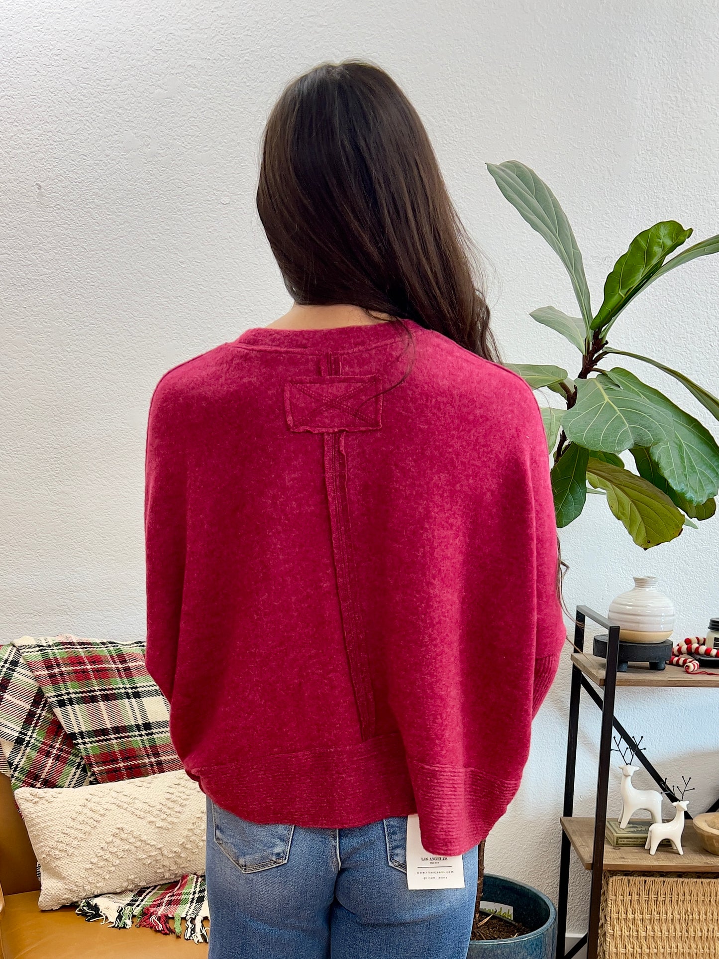 Cabernet Brushed Dolman Sweater