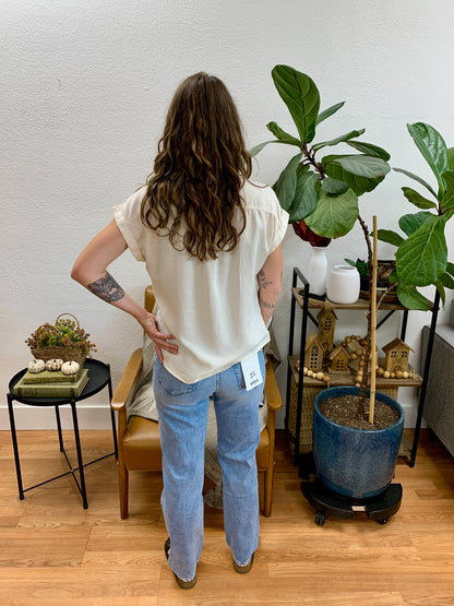 Mica Landon High Rise Baggy Straight Jeans