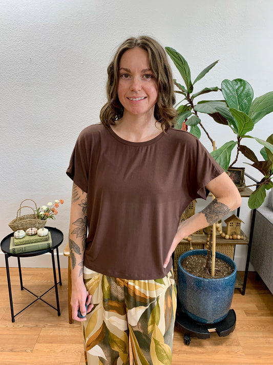 Chocolate Soft Dolman Tee