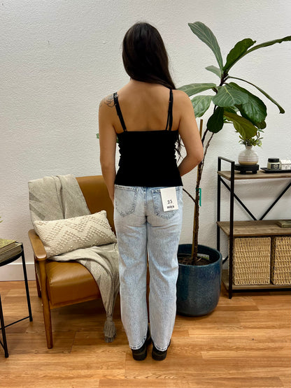 Mica Argentinian Blue High Rise Straight Leg Jeans