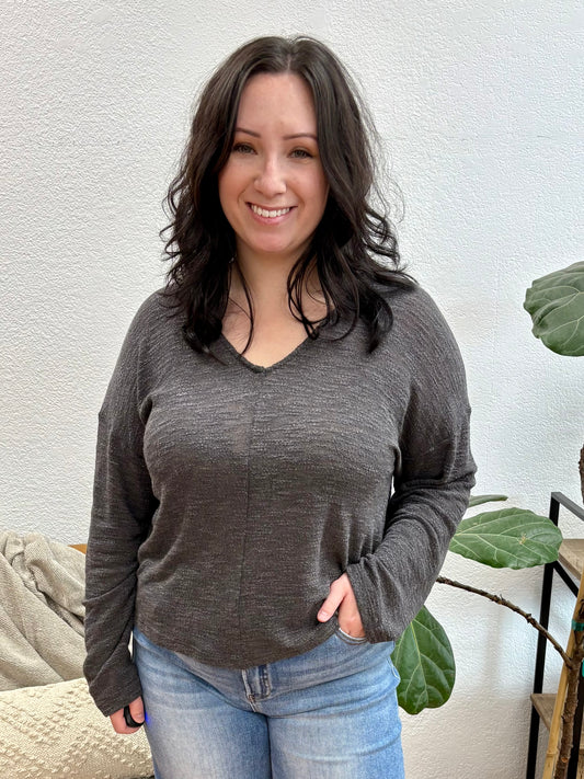 Deep Charcoal Lightweight Sweater