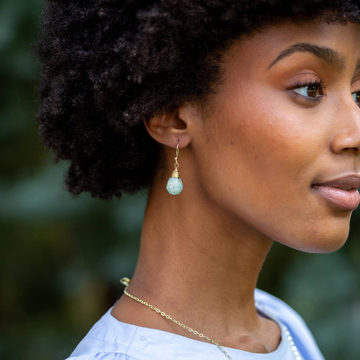 Amazonite Jasper Teardrop Earrings