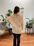 Taupe Thermal Button Cardigan