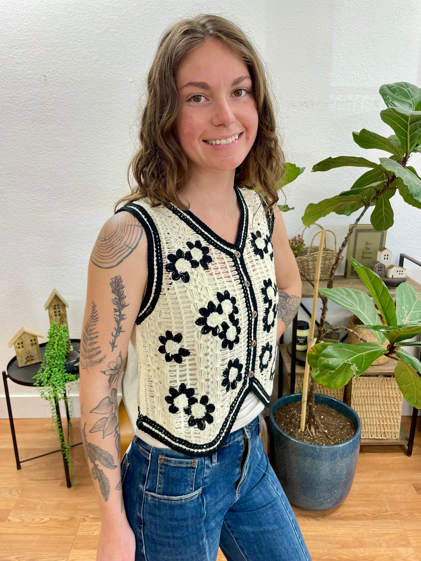 Ivory Embroidered Vest