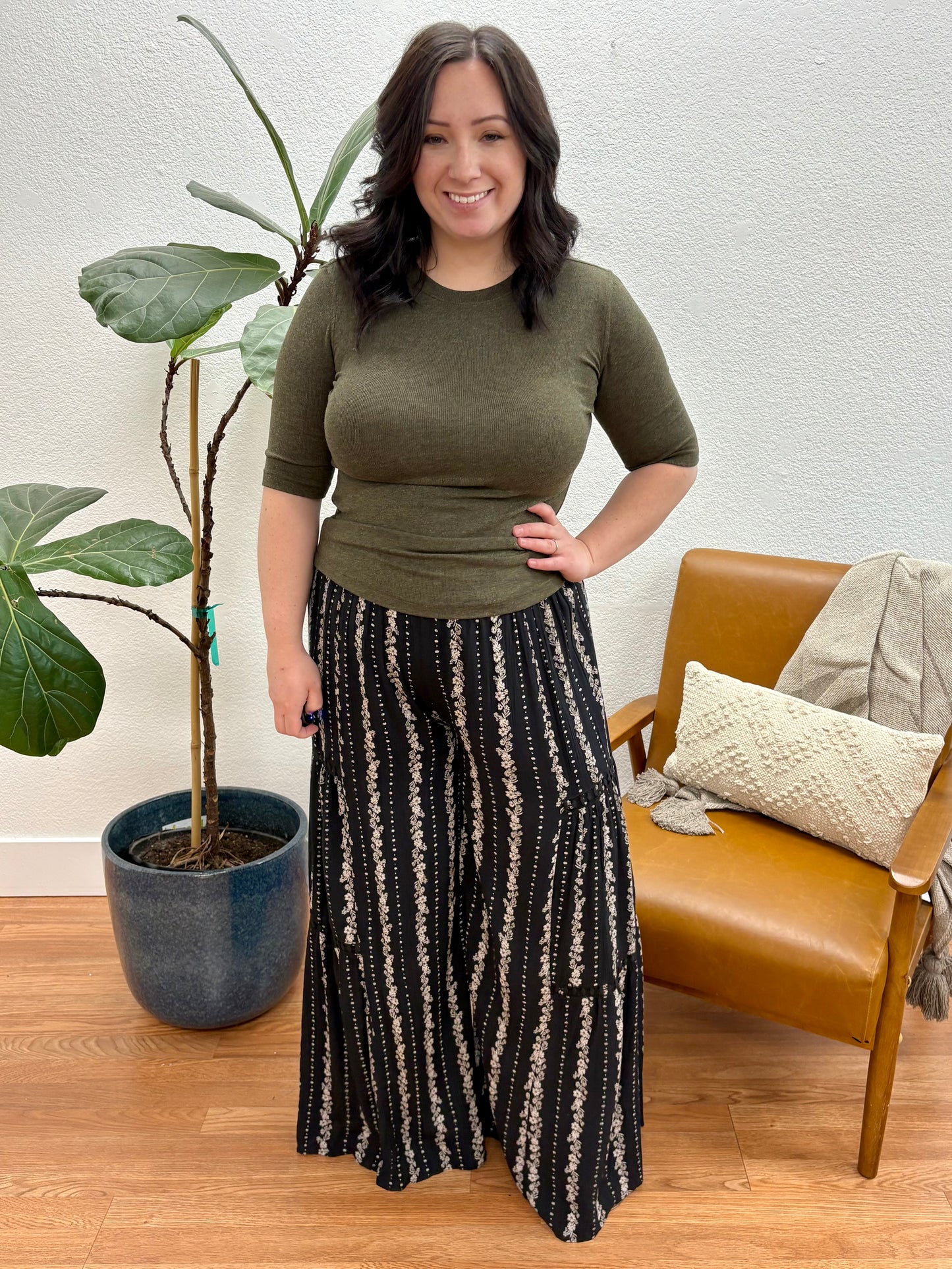 Black Wide Leg Lace Pants