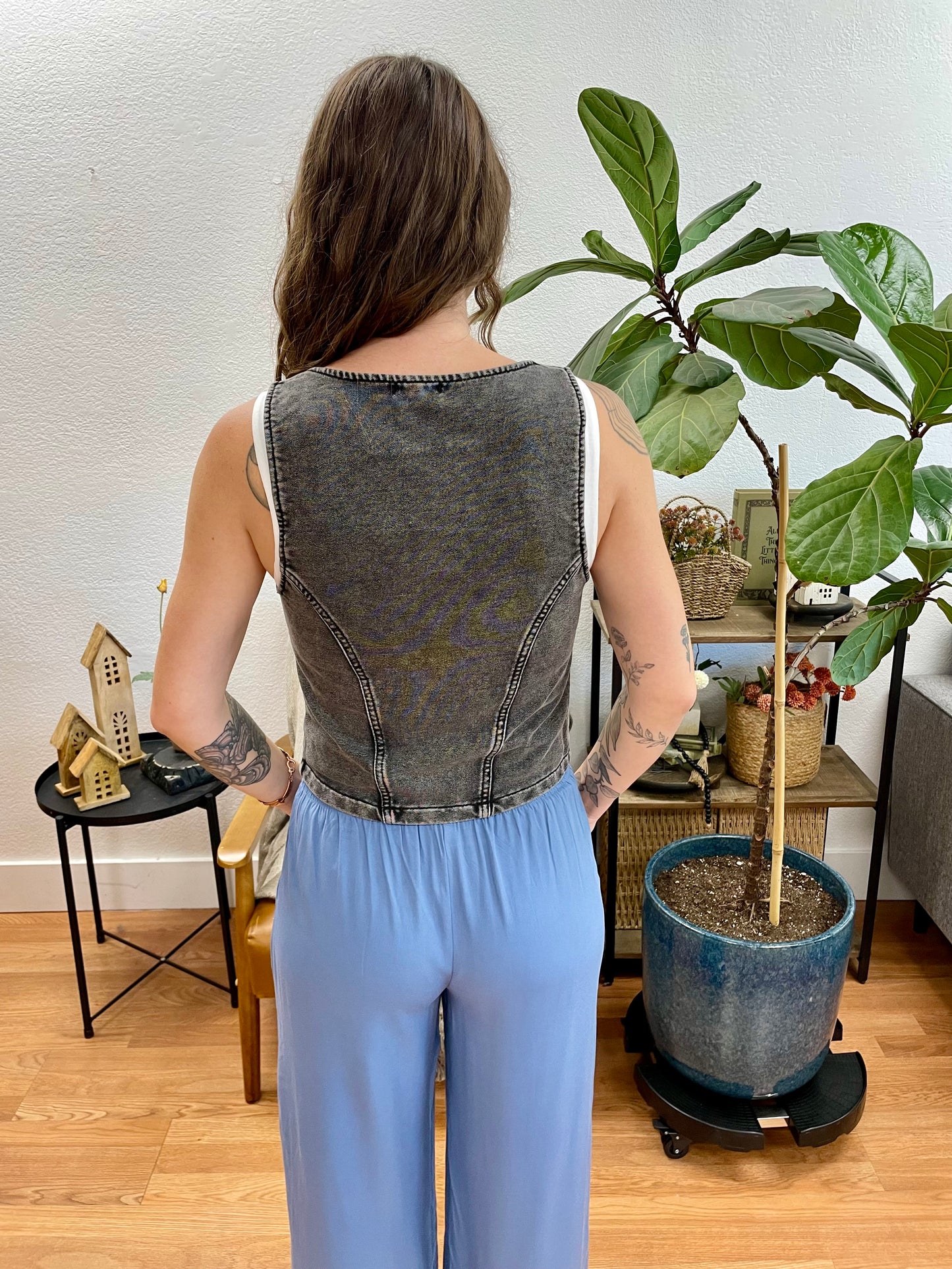 Black Denim Vest