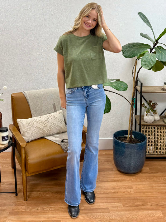 MICA Vinvita Mid Rise Flare Jeans