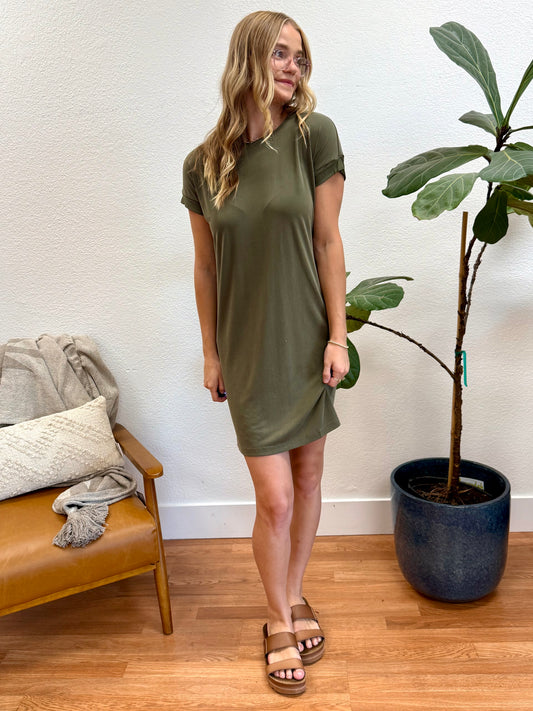 Dusty Olive Modal Dress