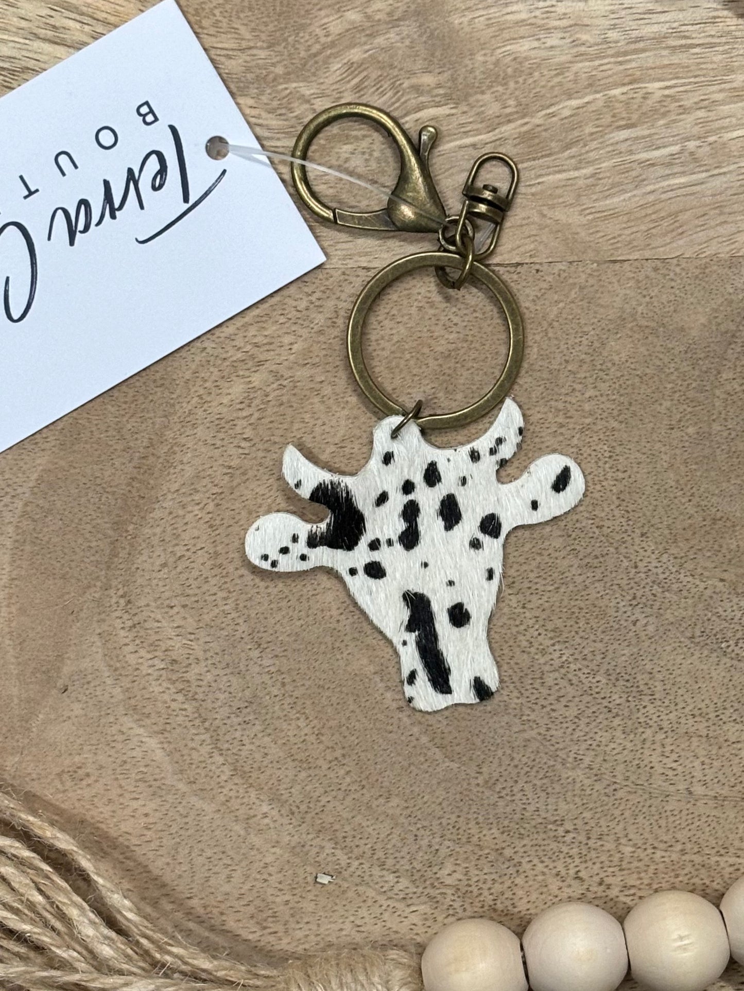 Cow Hide Keychains