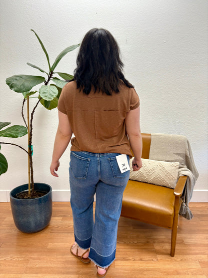 Clay Linen Boxy Tee