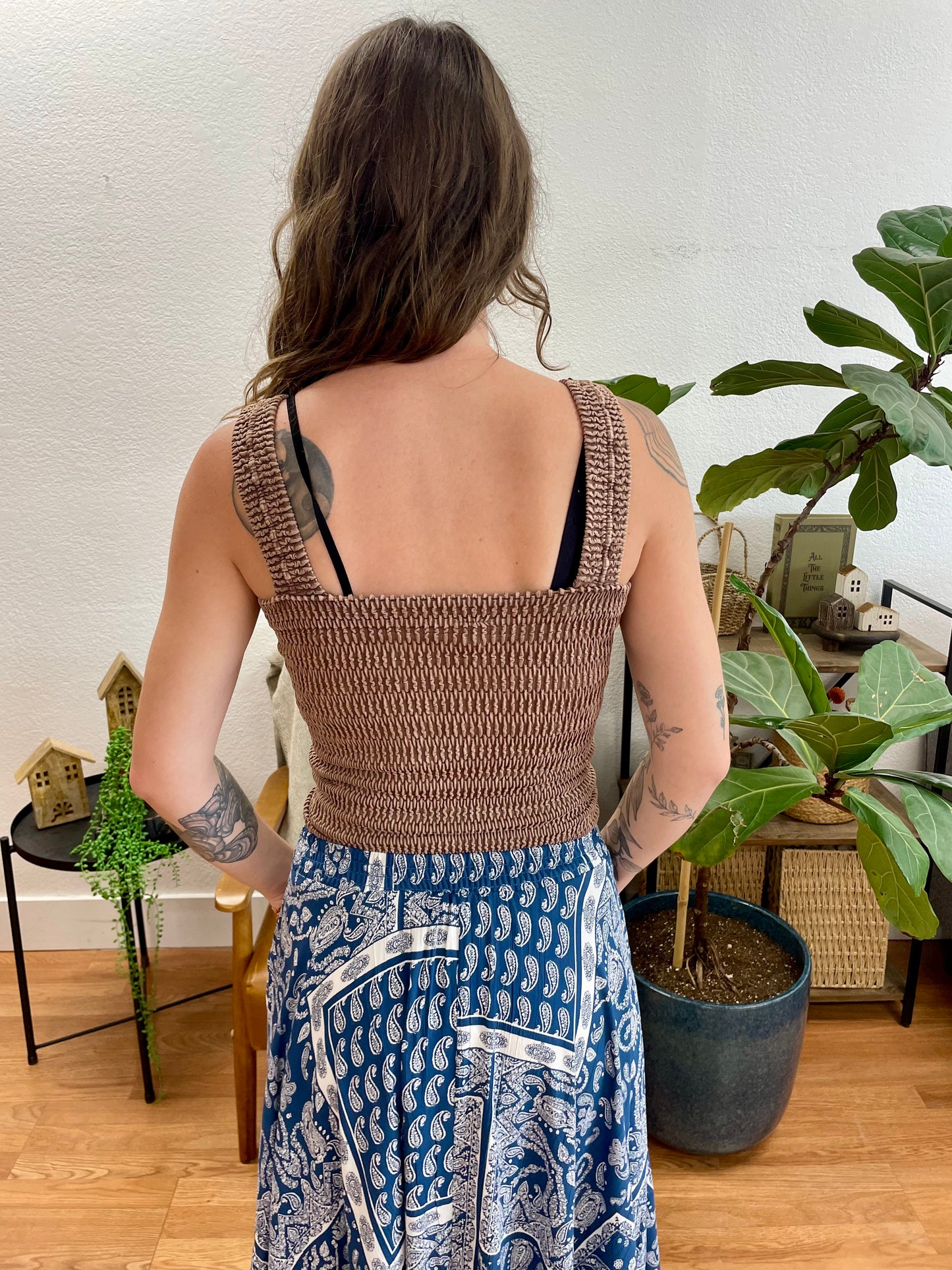 Mocha Stone Washed Tank