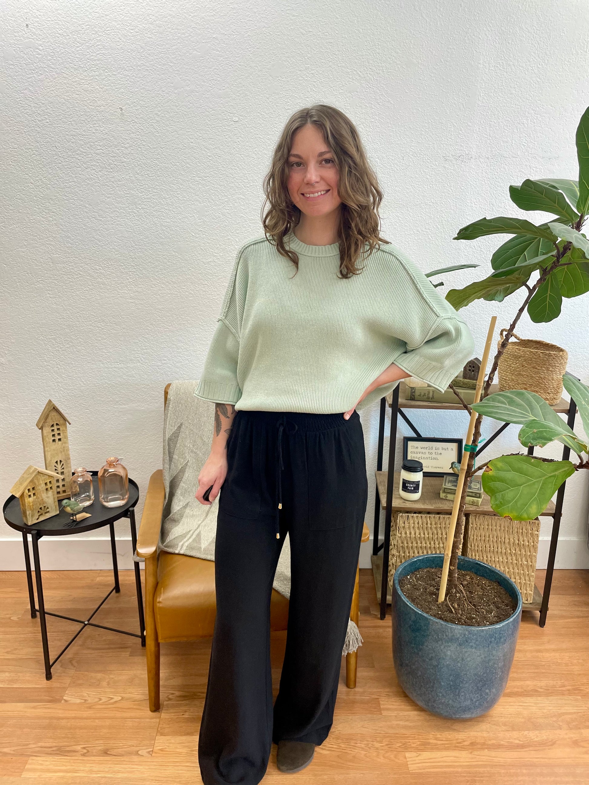 Black Linen Pants - Terra Cottage