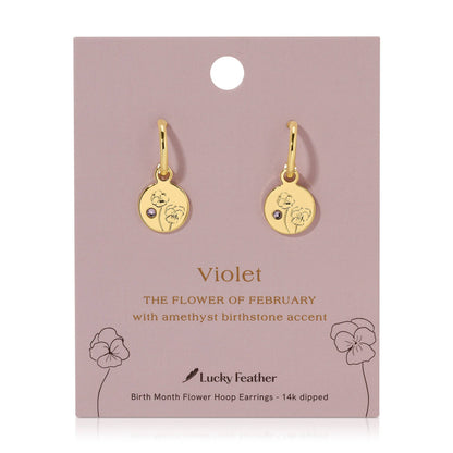 Birth Month Flower Earrings