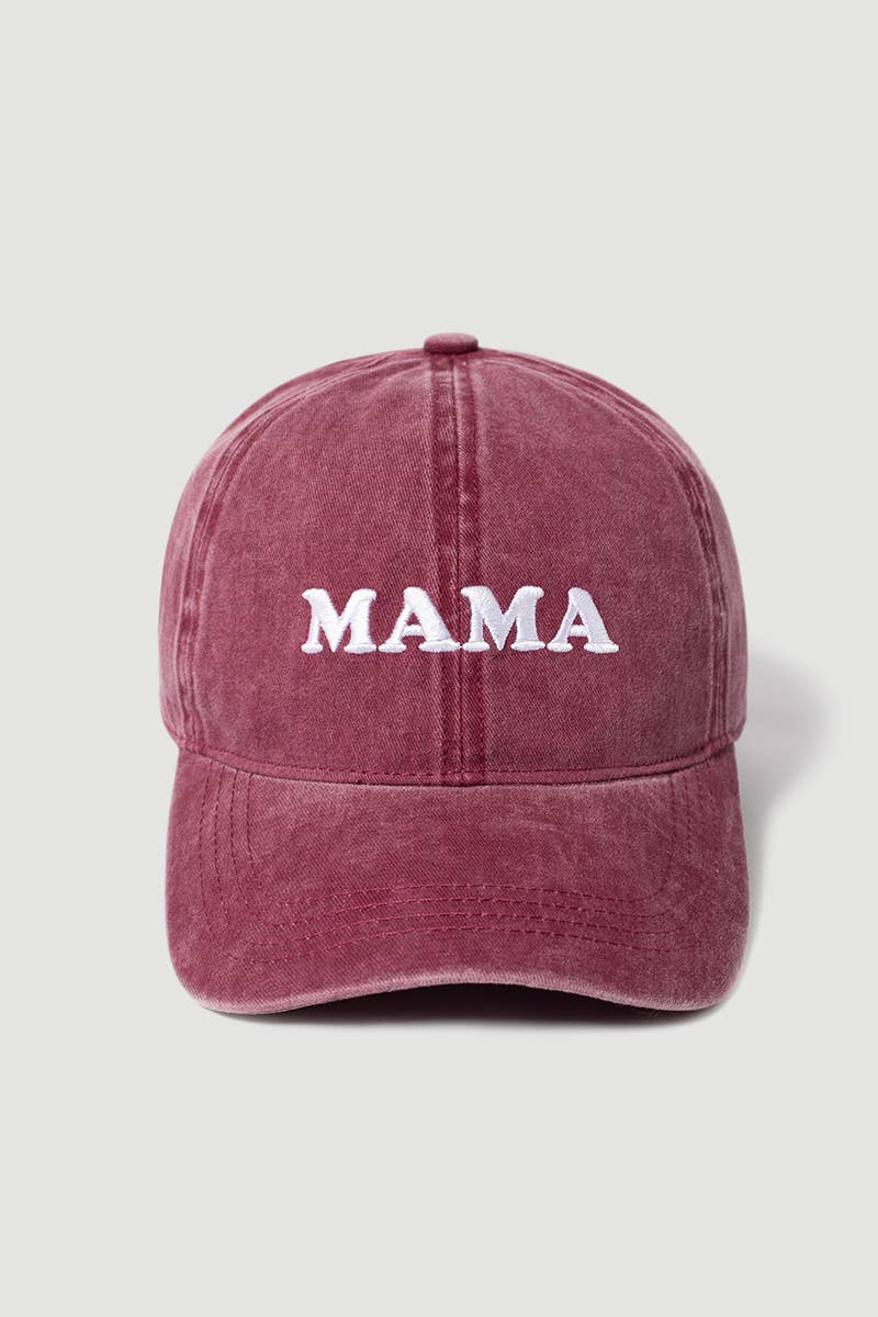 Burgundy Mama Baseball Hat