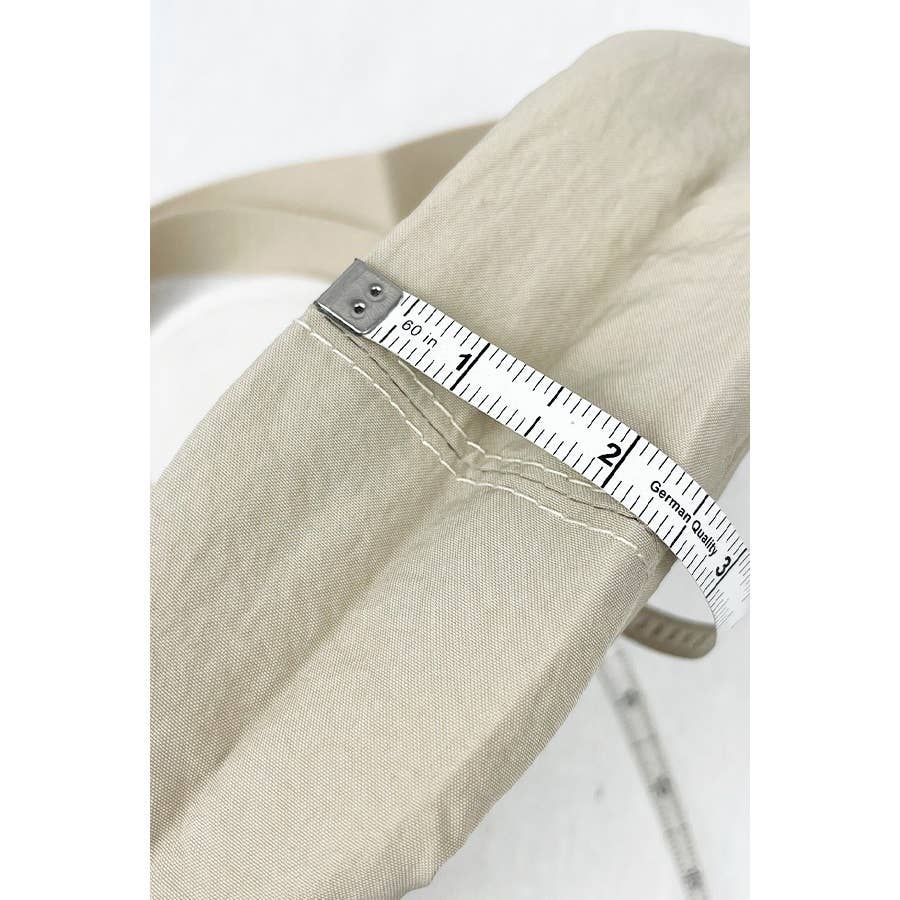 Nylon Crescent Crossbody Purse Beige