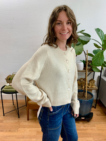 Oatmeal Essential Cardigan