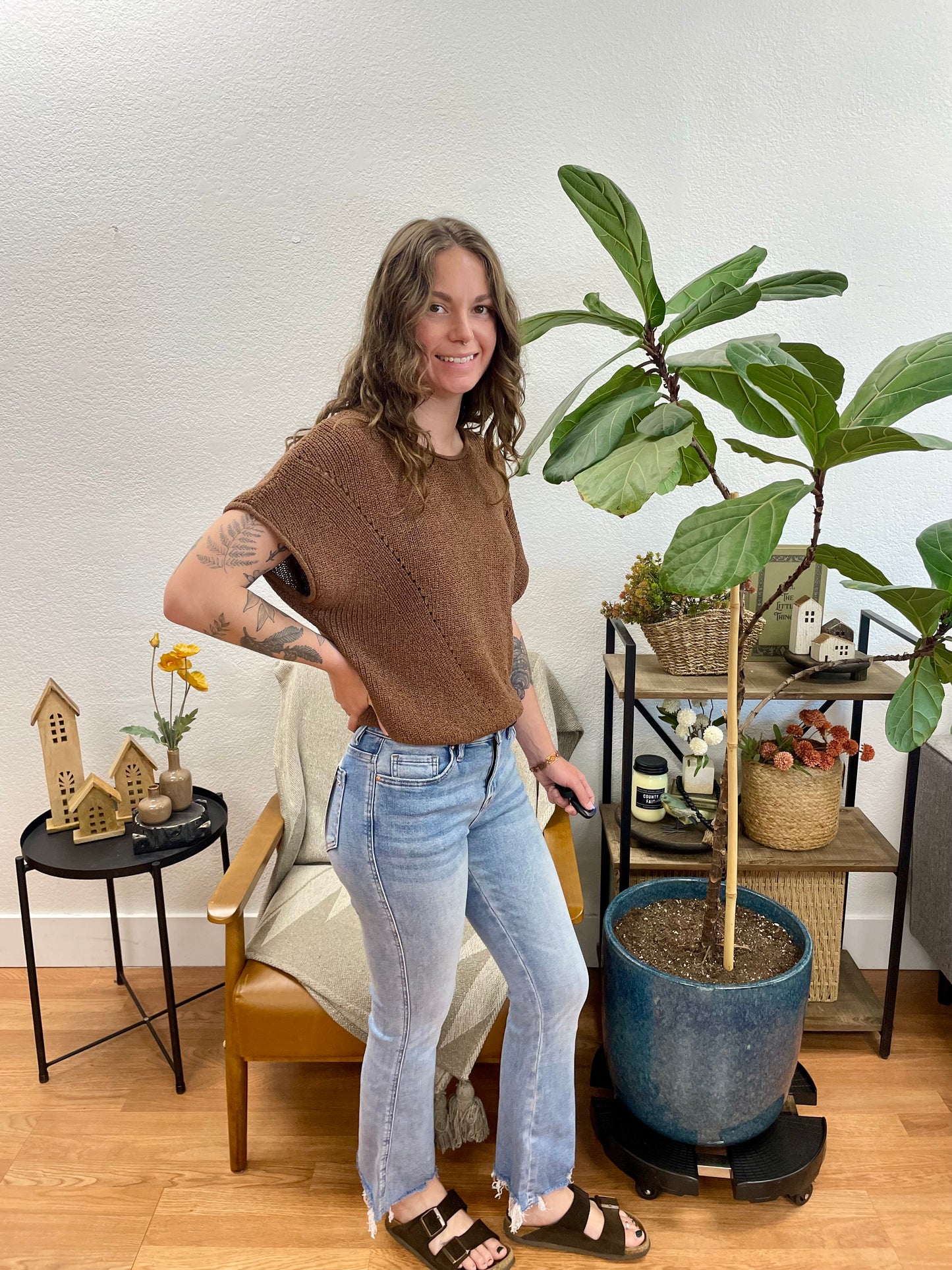 Mica Moscato Crop Flare Jeans