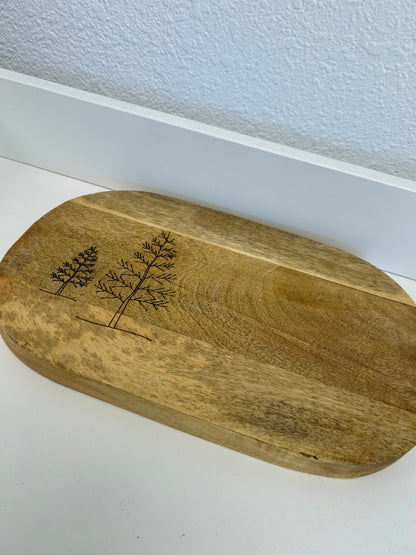 Tree Etched Serving Board