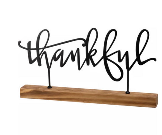 Metal Thankful Sign
