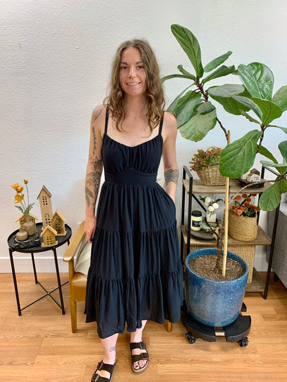 Black Tie Midi Dress