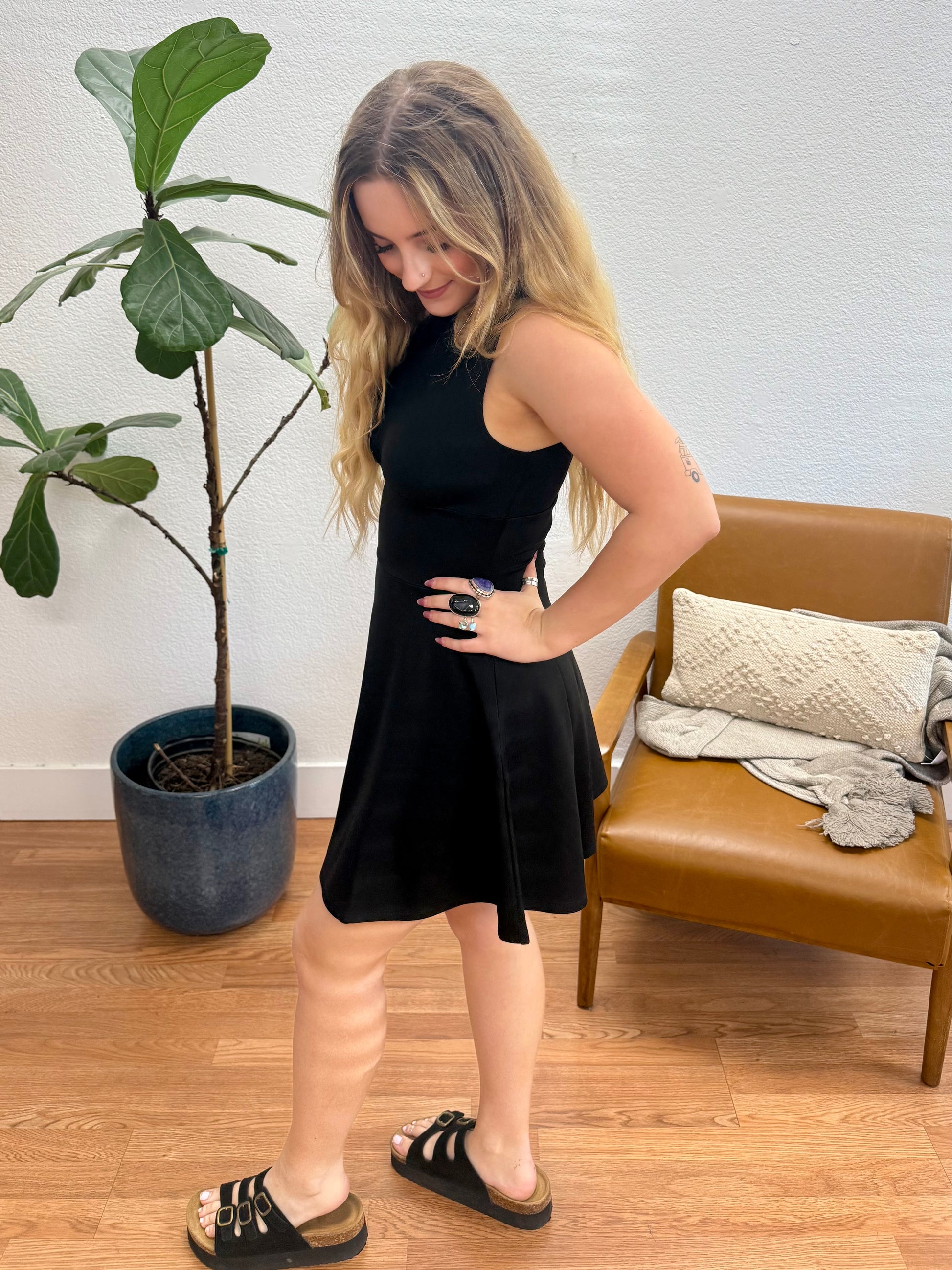 Black Flare Mini Dress Terra Cottage Black Flare Mini Dress Terra Cottage