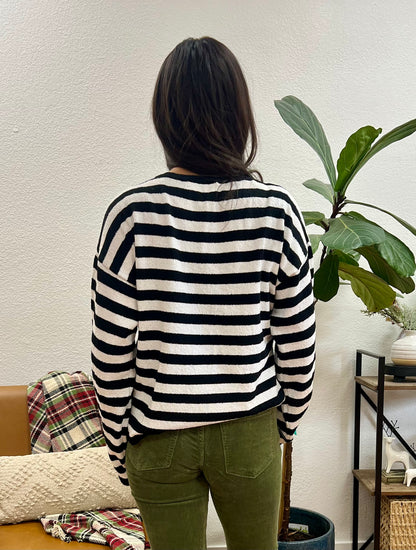 Soft Stripe Crewneck Pullover