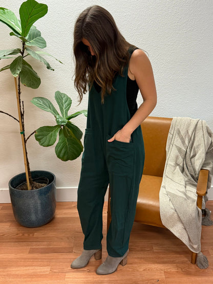 Forest Casual Knit Baggy Jumpsuit