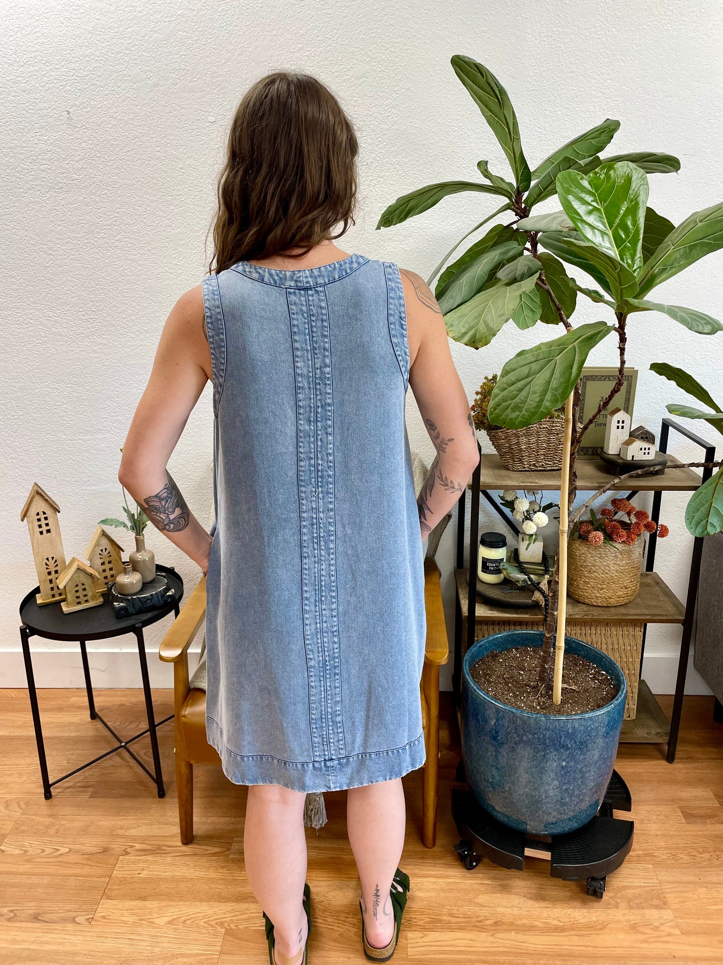 Denim Shift Dress